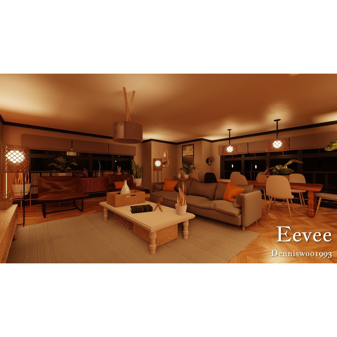 Modular Classic American House 3D Model – Low Poly Game Asset, Blender - View 49