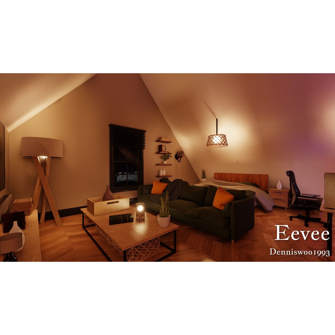 Modular Classic American House 3D Model – Low Poly Game Asset, Blender - View 53