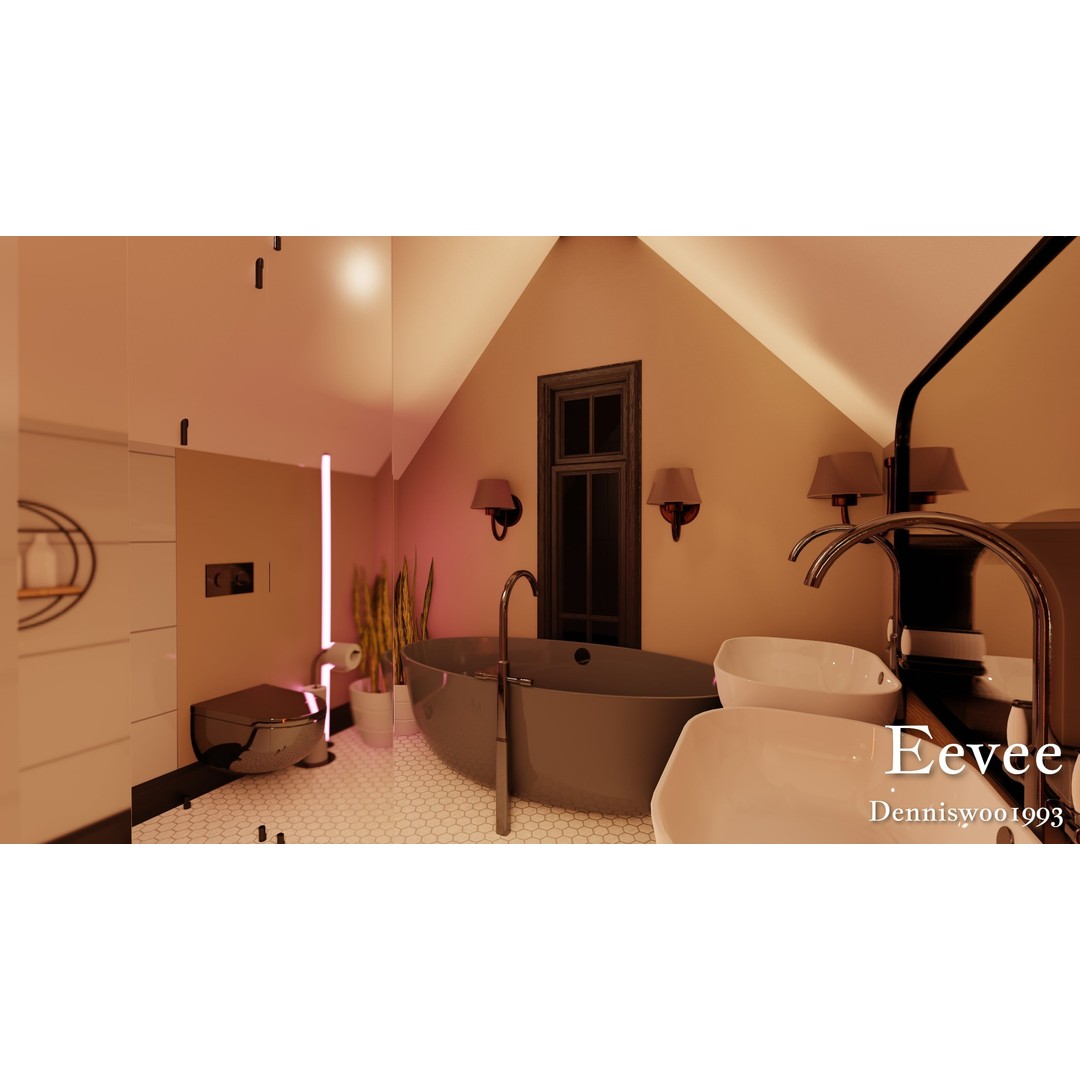 Modular Classic American House 3D Model – Low Poly Game Asset, Blender - View 54