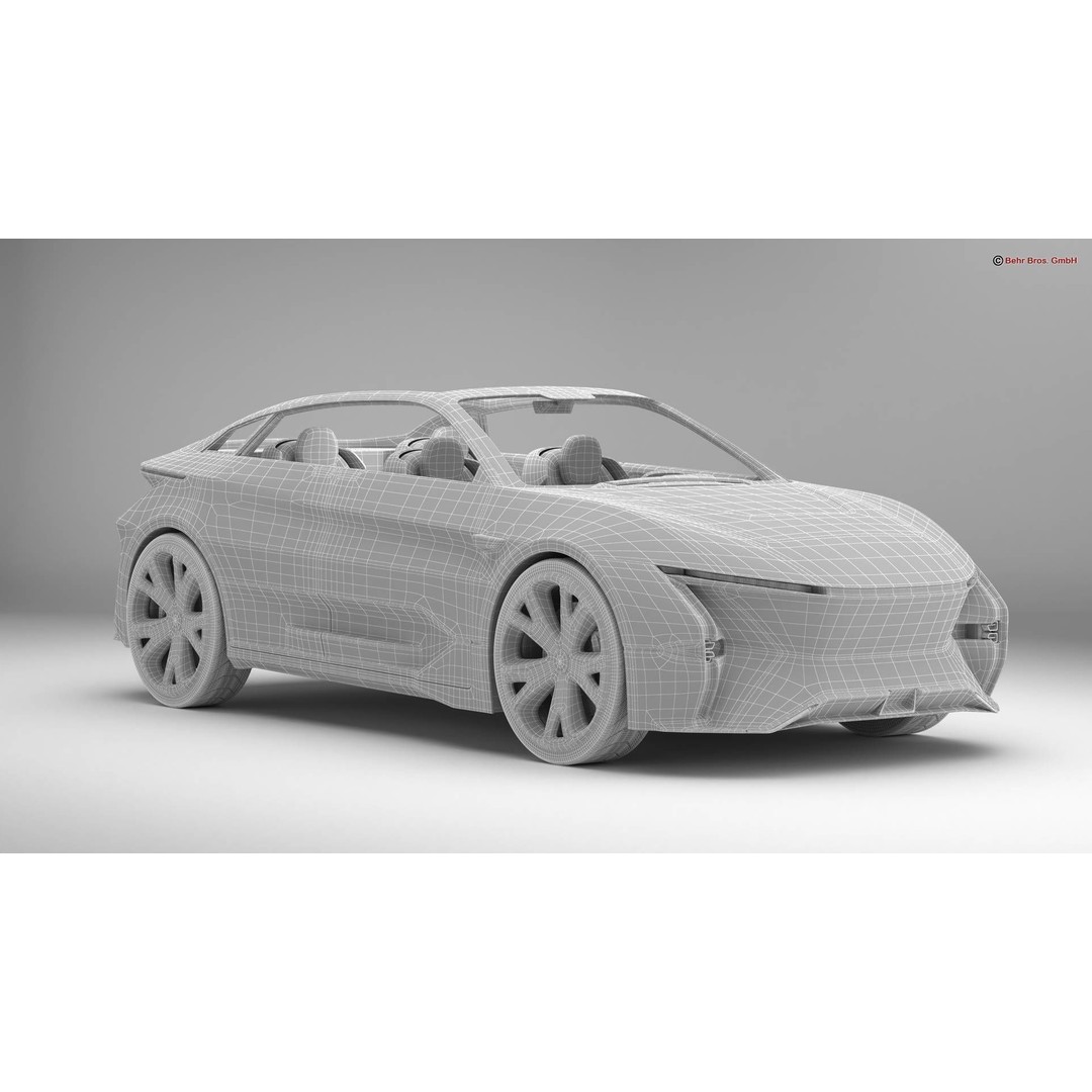 Generic Future EV SUV 2050 3D Model – High Poly Game-Ready Asset, FBX, OBJ - View 18