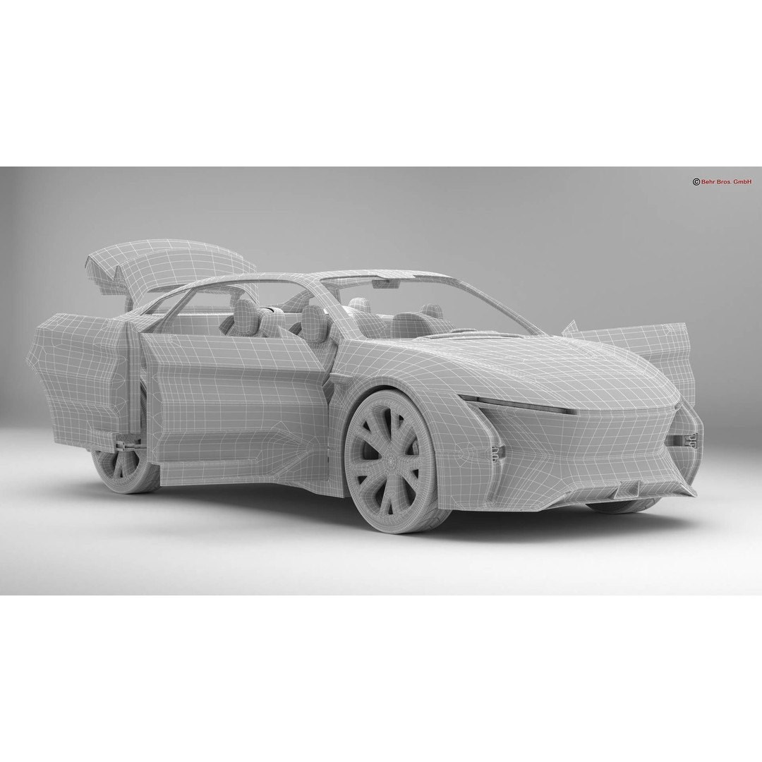 Generic Future EV SUV 2050 3D Model – High Poly Game-Ready Asset, FBX, OBJ - View 19