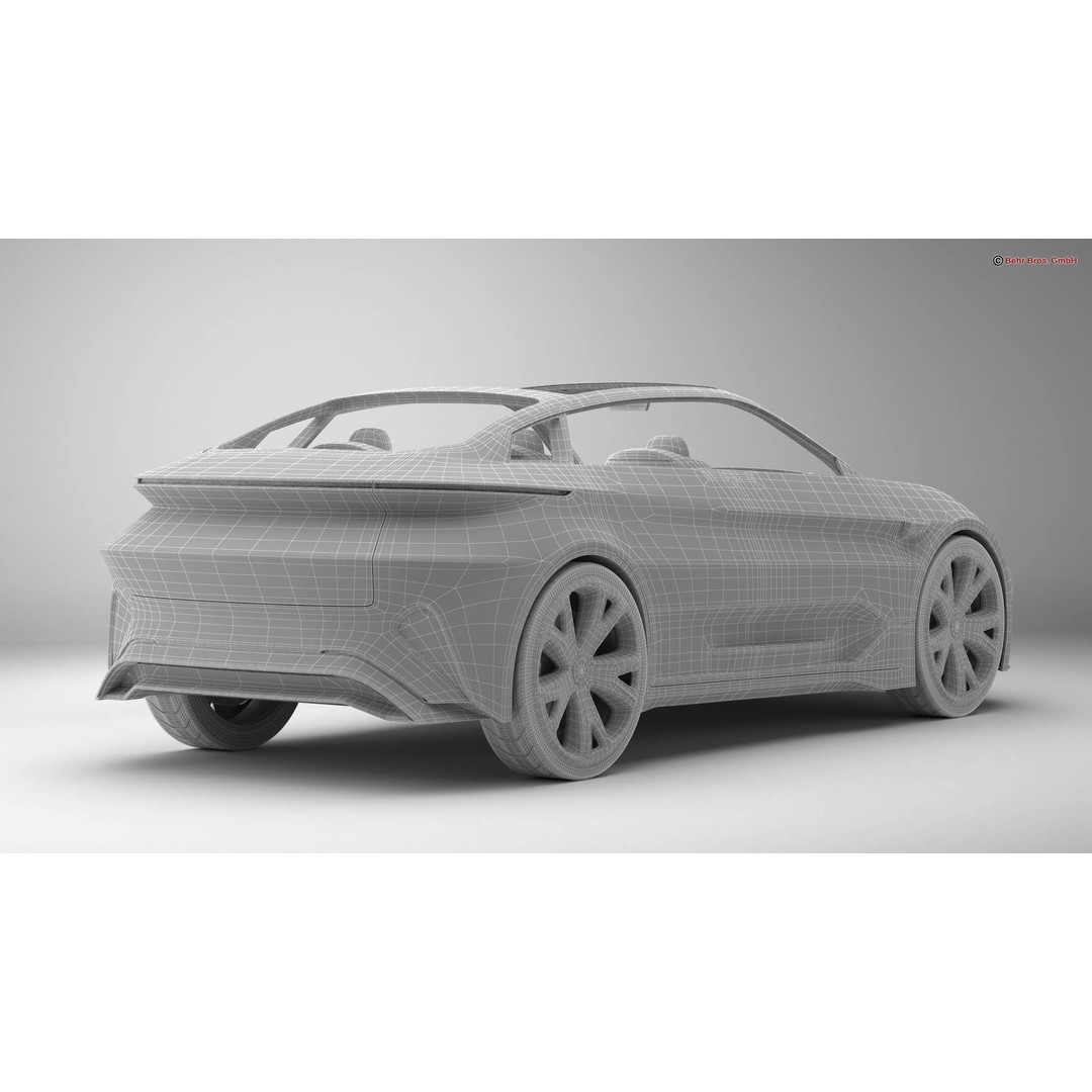 Generic Future EV SUV 2050 3D Model – High Poly Game-Ready Asset, FBX, OBJ - View 20