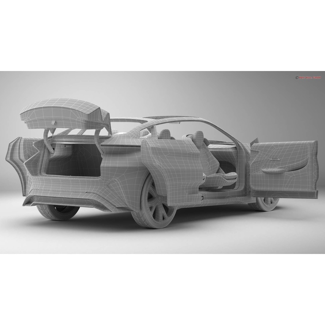 Generic Future EV SUV 2050 3D Model – High Poly Game-Ready Asset, FBX, OBJ - View 21
