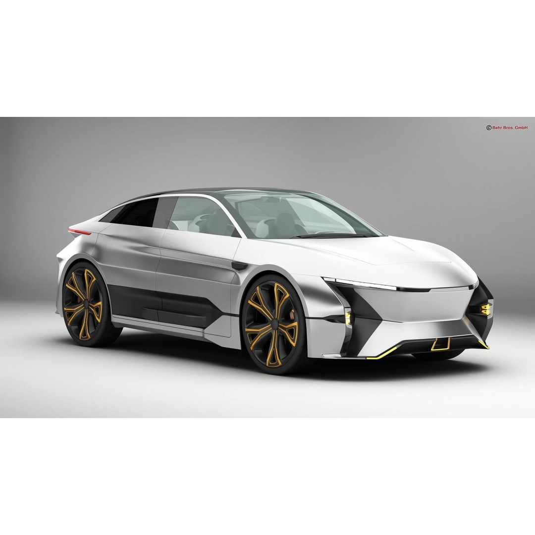 Generic Future EV SUV 2050 3D Model – High Poly Game-Ready Asset, FBX, OBJ - View 3