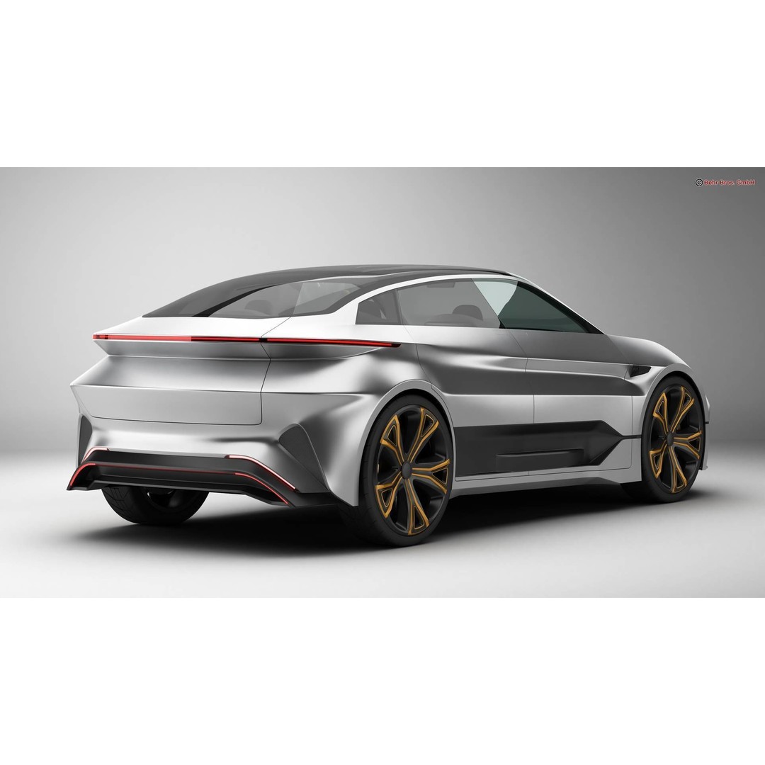 Generic Future EV SUV 2050 3D Model – High Poly Game-Ready Asset, FBX, OBJ - View 5