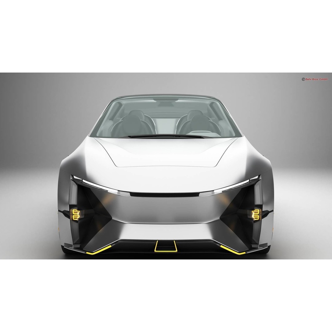 Generic Future EV SUV 2050 3D Model – High Poly Game-Ready Asset, FBX, OBJ - View 8