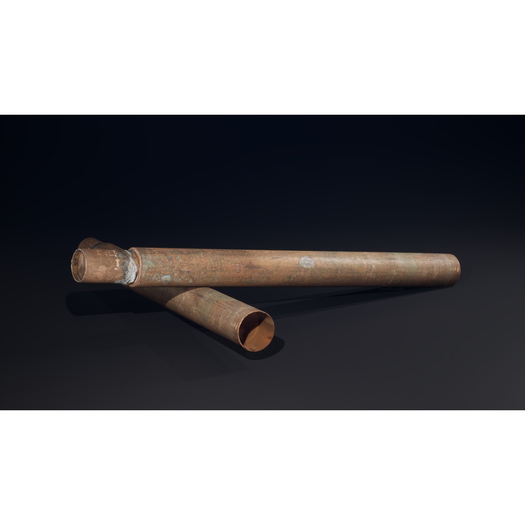 Pipes System 3D Model – Low Poly Industrial Asset, PBR Textures - View 15