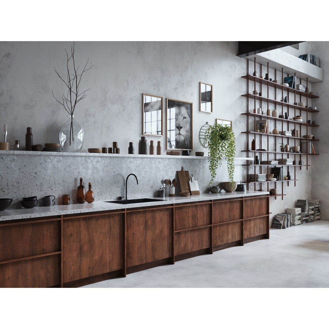 Boho Design Interior Scene 3D Model – Cinema 4D & Octane Render - View 7