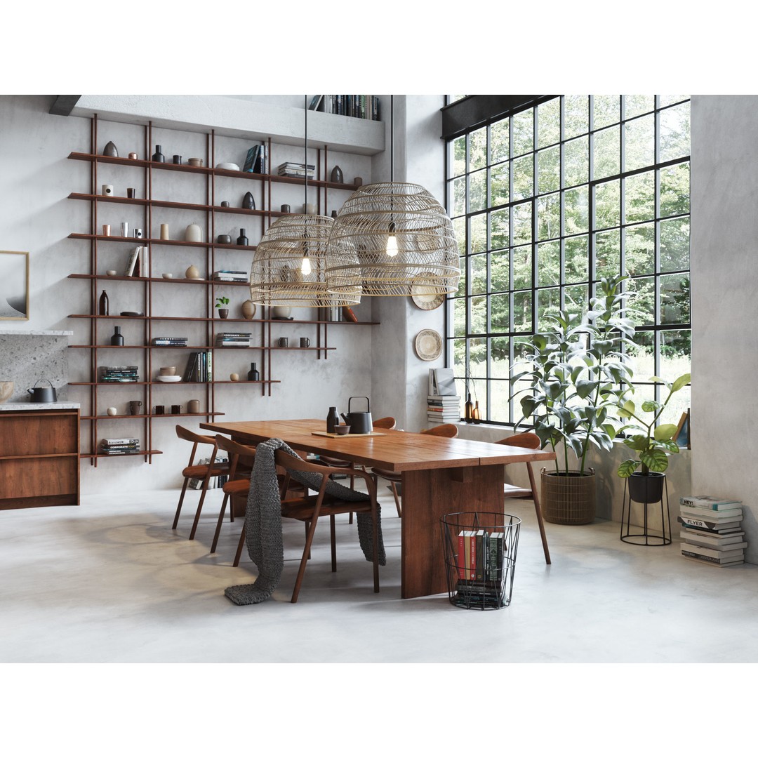 Boho Design Interior Scene 3D Model – Cinema 4D & Octane Render - View 8