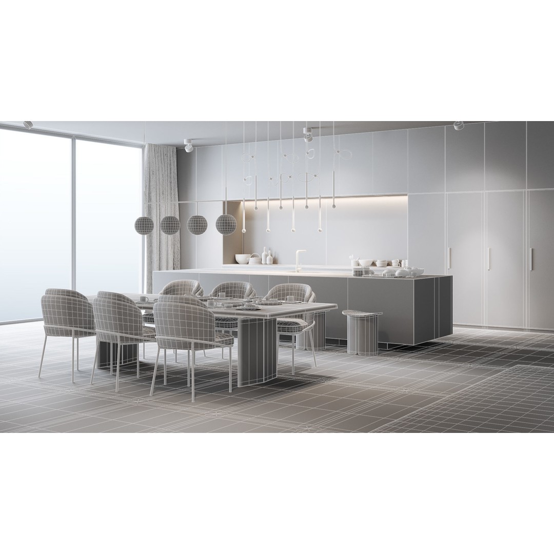 Modern Apartment Scene 3D Model – High-Quality Interior, Cinema 4D - View 10