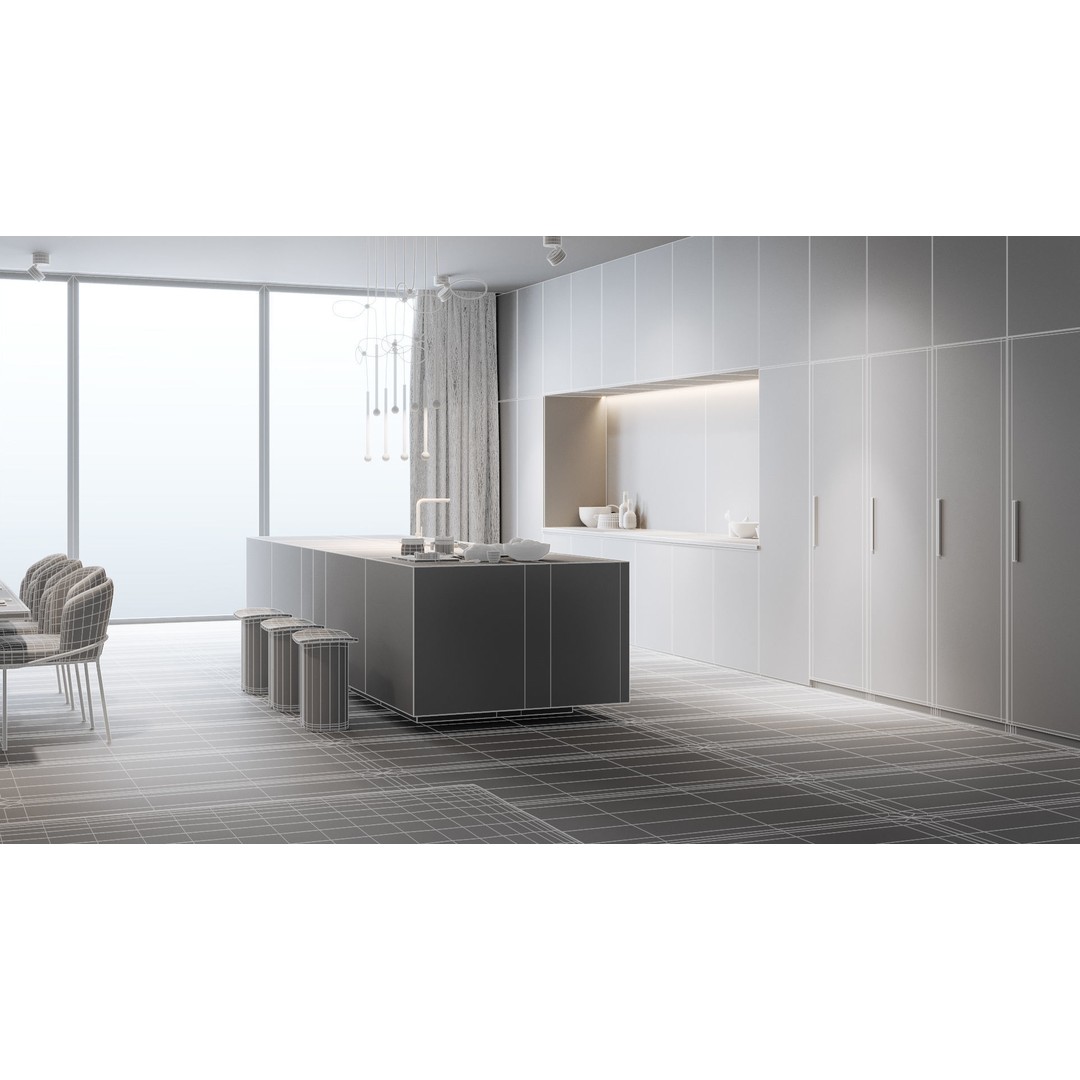Modern Apartment Scene 3D Model – High-Quality Interior, Cinema 4D - View 11