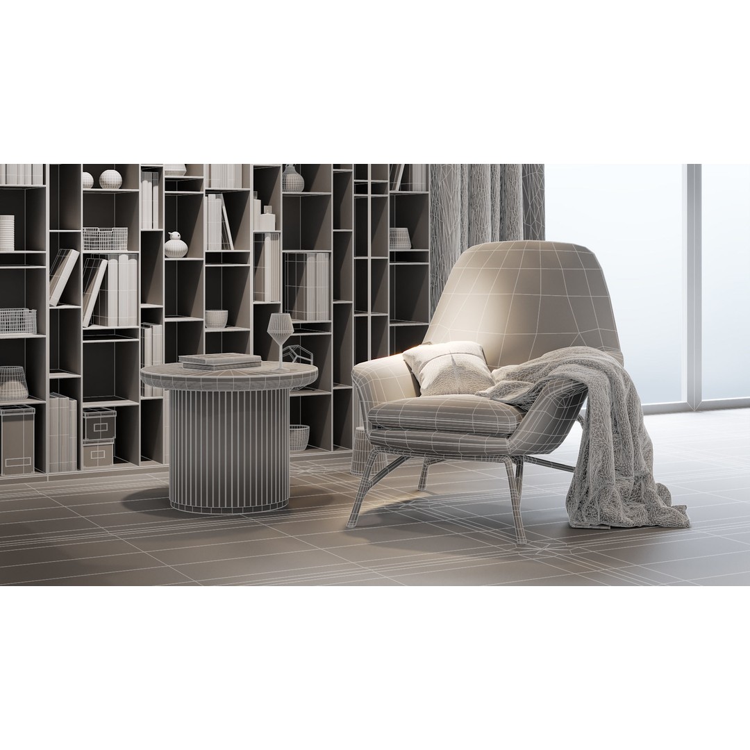 Modern Apartment Scene 3D Model – High-Quality Interior, Cinema 4D - View 12