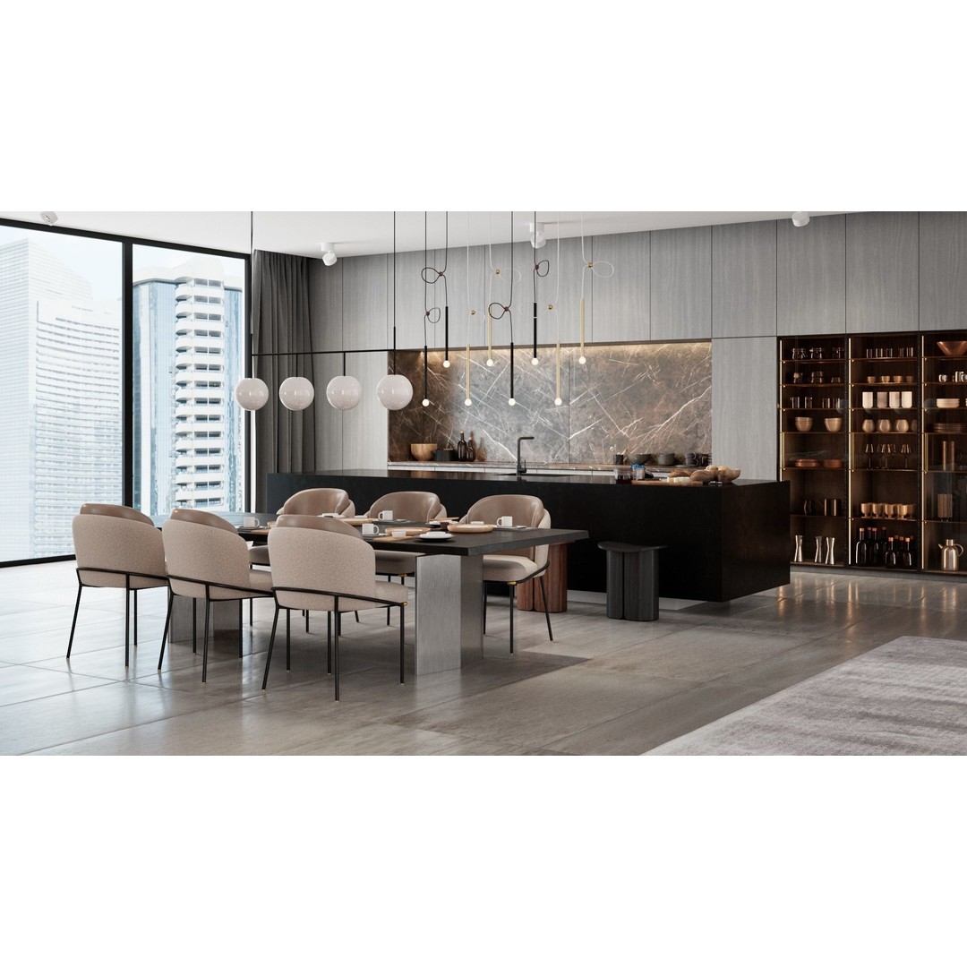 Modern Apartment Scene 3D Model – High-Quality Interior, Cinema 4D - View 4
