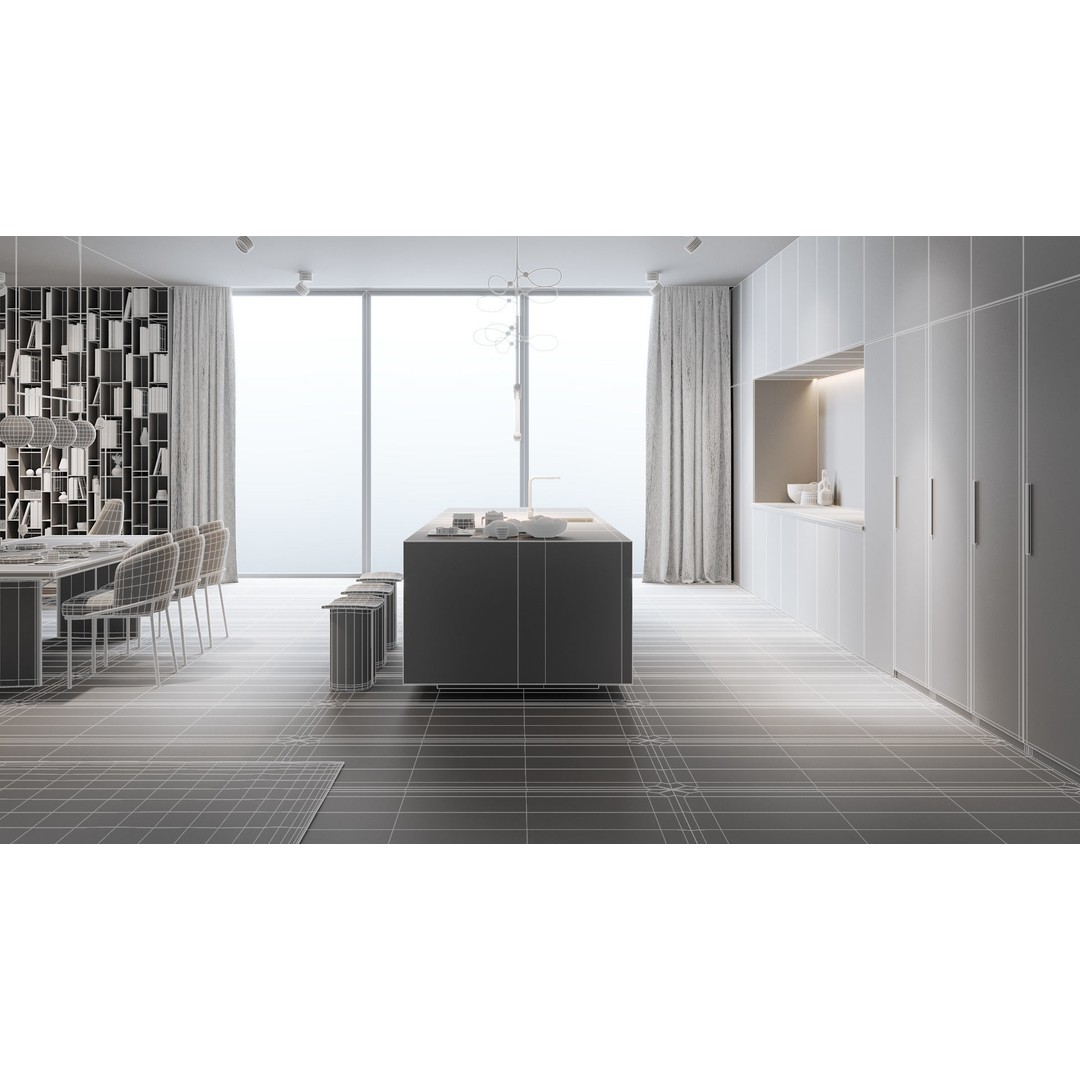 Modern Apartment Scene 3D Model – High-Quality Interior, Cinema 4D - View 9