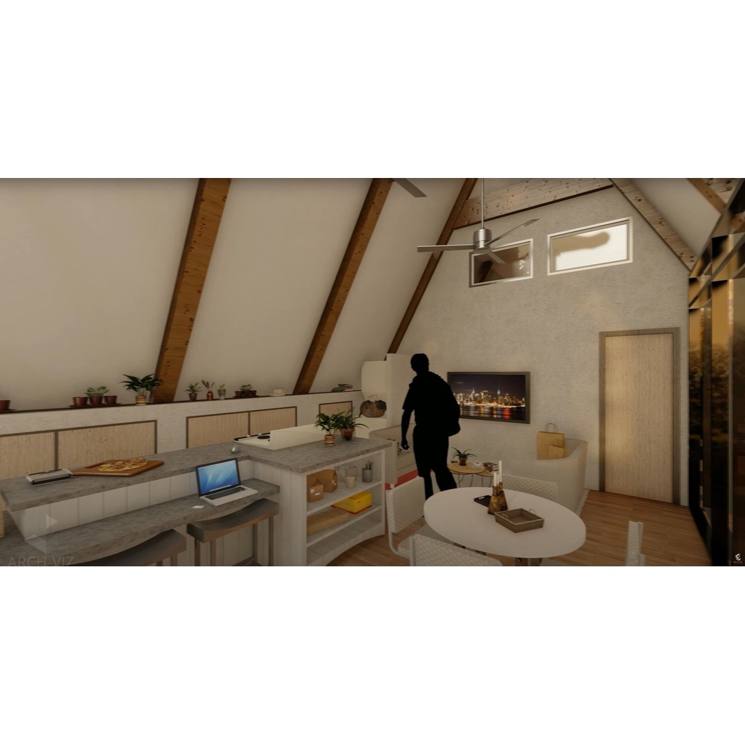 A-Frame House 3D Model – Detailed Architectural Design, Revit & Lumion Formats - View 10