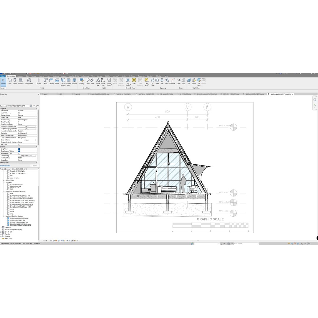 A-Frame House 3D Model – Detailed Architectural Design, Revit & Lumion Formats - View 11