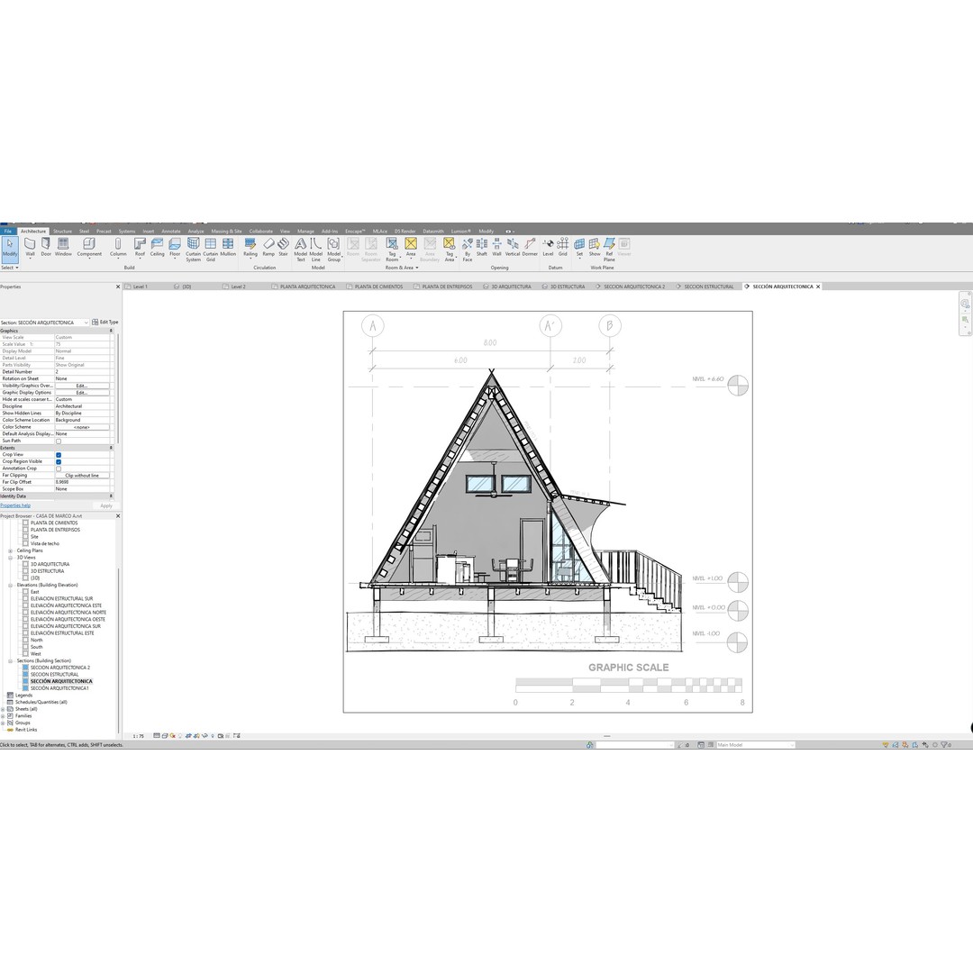 A-Frame House 3D Model – Detailed Architectural Design, Revit & Lumion Formats - View 15
