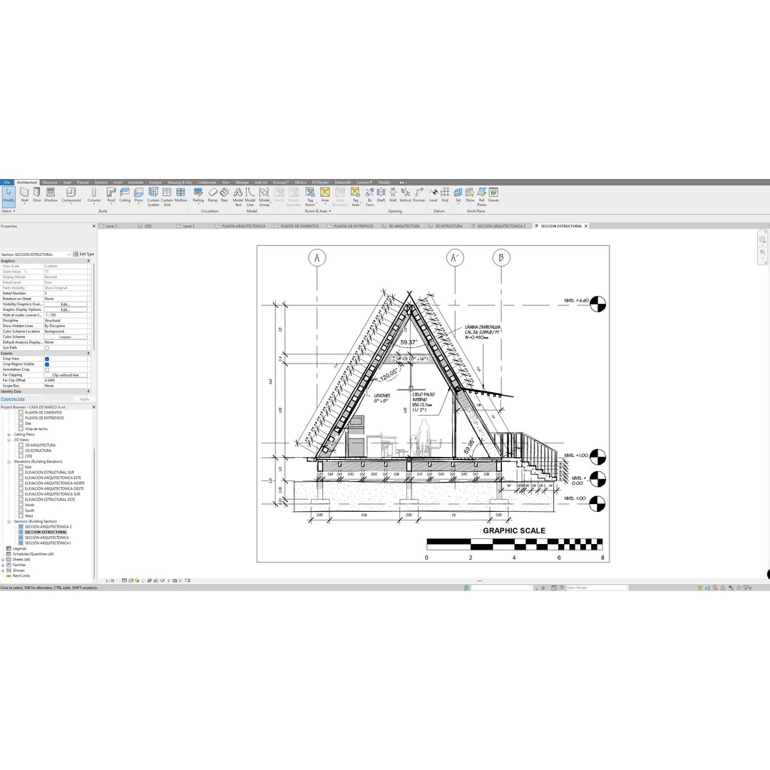 A-Frame House 3D Model – Detailed Architectural Design, Revit & Lumion Formats - View 8