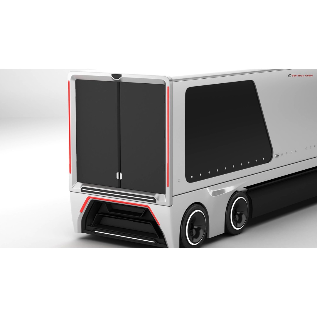 Generic Future Truck EV 3D Model – High Poly Vehicle, FBX, OBJ - View 12