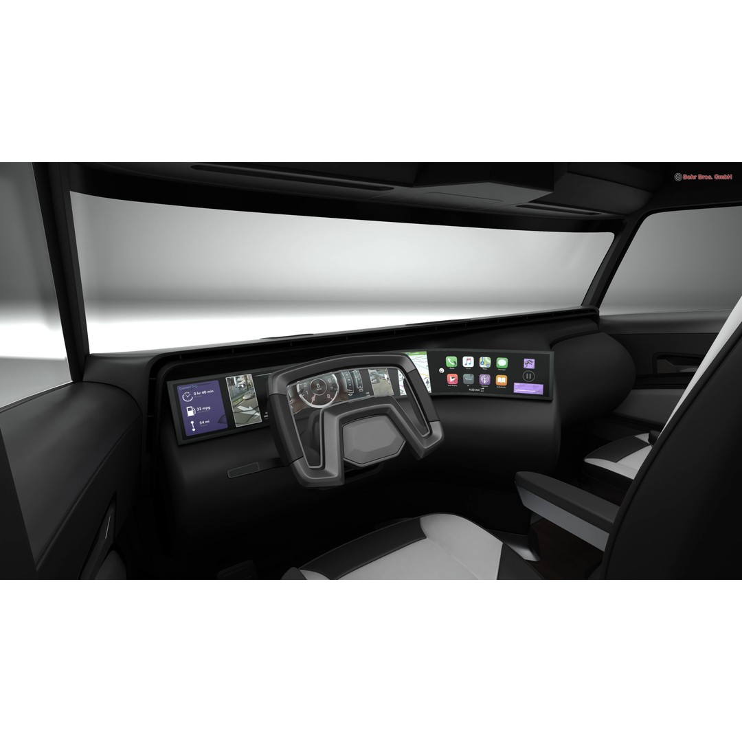 Generic Future Truck EV 3D Model – High Poly Vehicle, FBX, OBJ - View 14