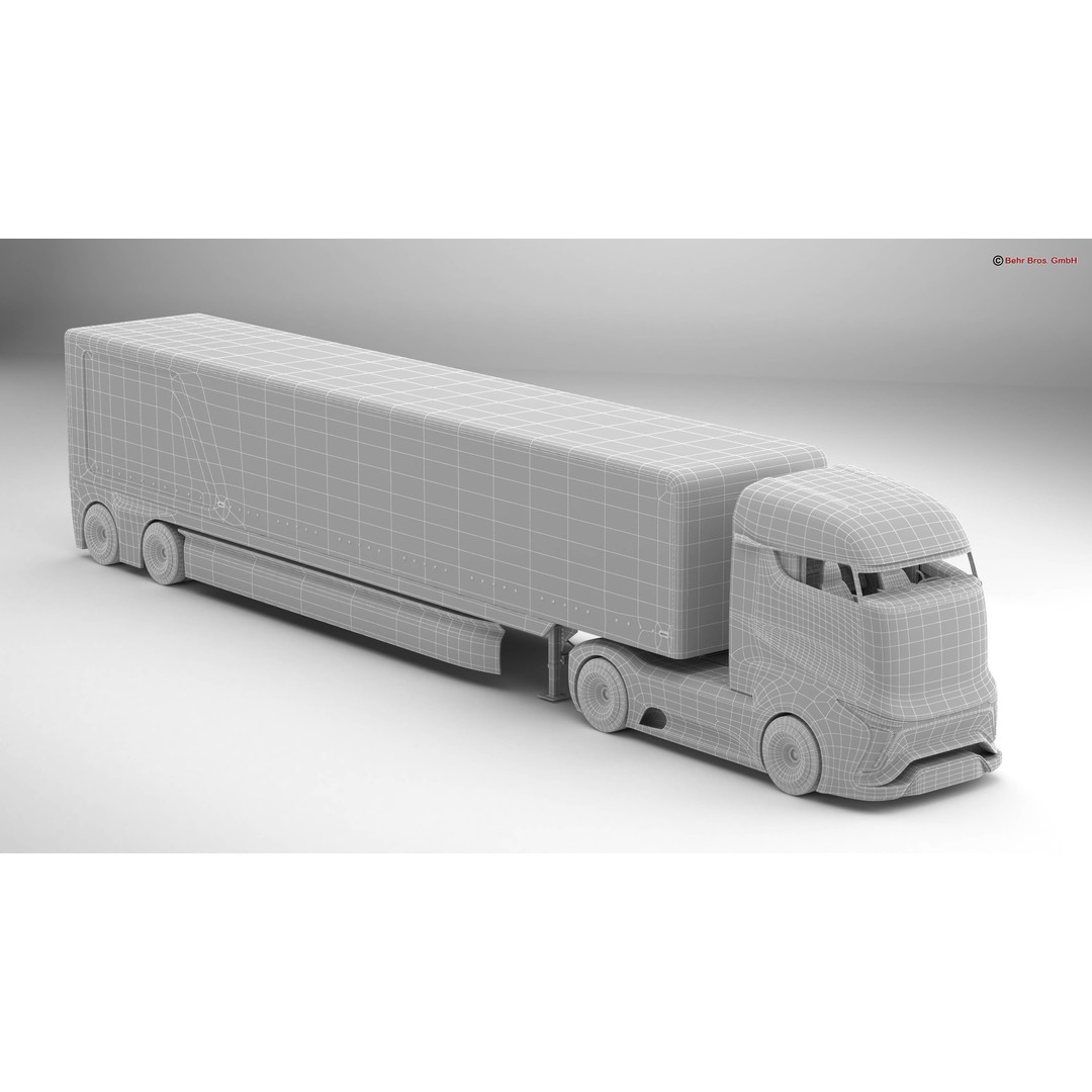 Generic Future Truck EV 3D Model – High Poly Vehicle, FBX, OBJ - View 18