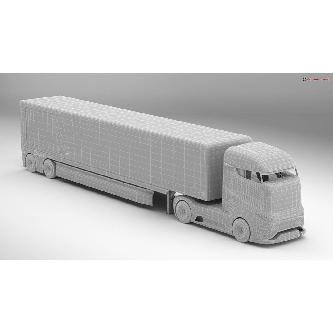 Generic Future Truck EV 3D Model – High Poly Vehicle, FBX, OBJ - View 19