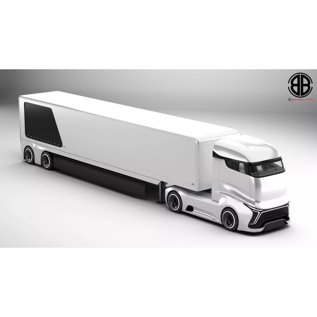 Generic Future Truck EV 3D Model – High Poly Vehicle, FBX, OBJ - View 2