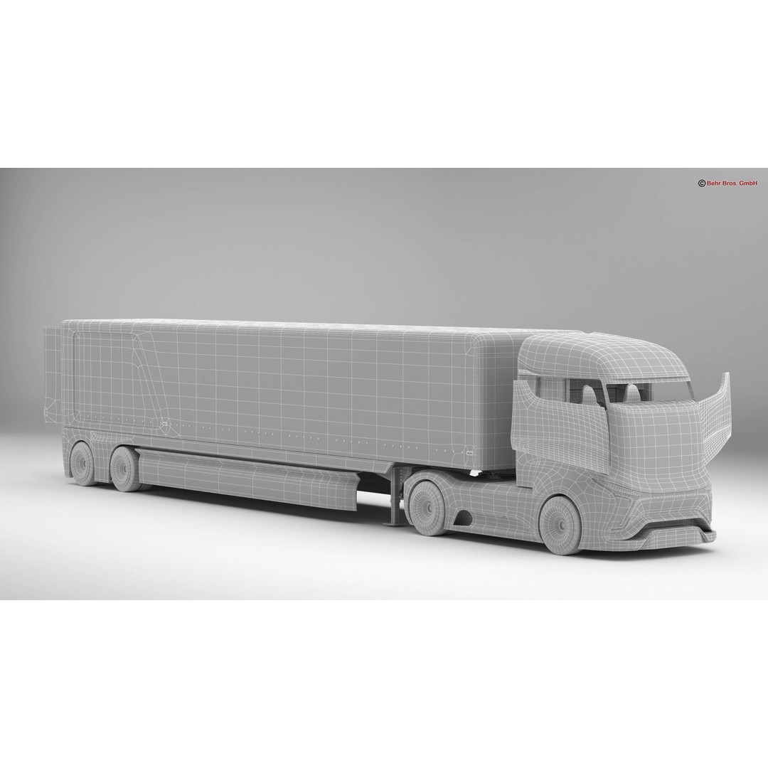 Generic Future Truck EV 3D Model – High Poly Vehicle, FBX, OBJ - View 20