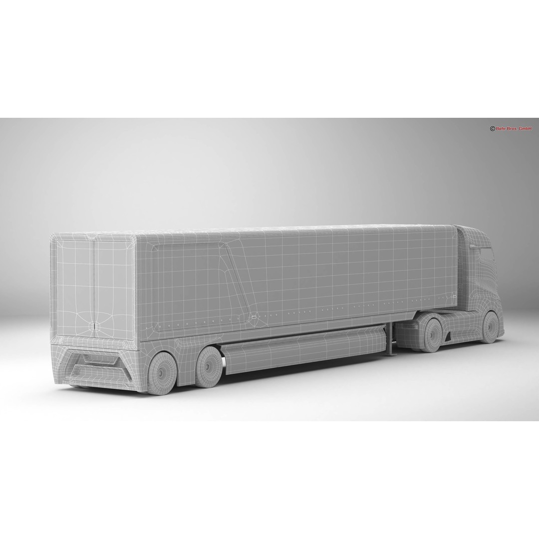 Generic Future Truck EV 3D Model – High Poly Vehicle, FBX, OBJ - View 21