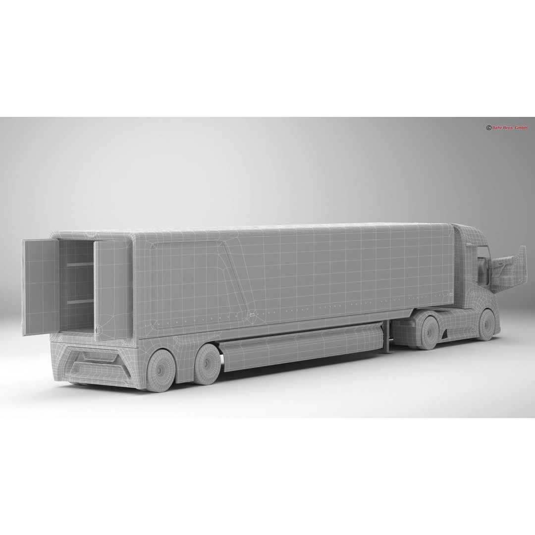 Generic Future Truck EV 3D Model – High Poly Vehicle, FBX, OBJ - View 22