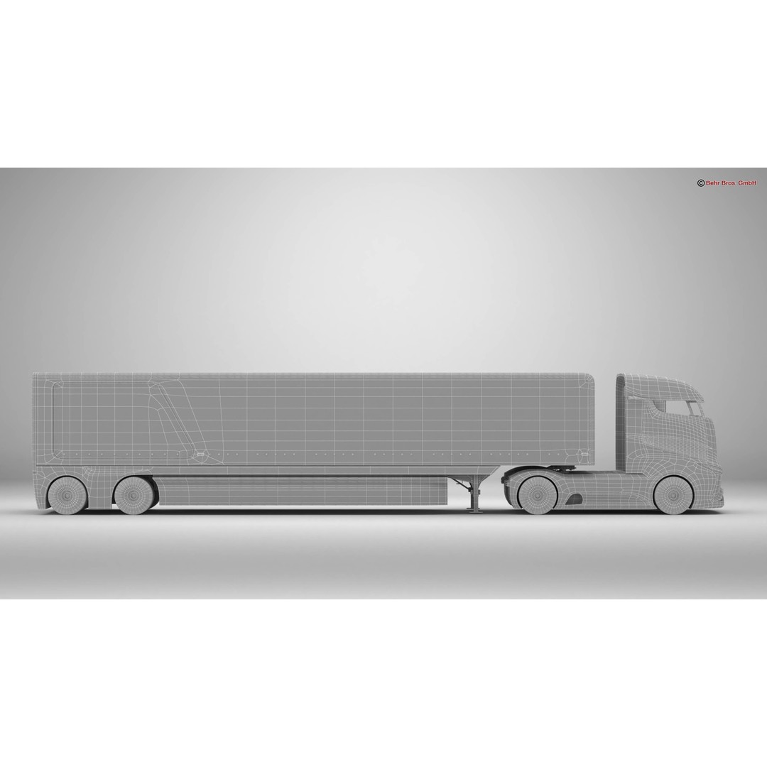 Generic Future Truck EV 3D Model – High Poly Vehicle, FBX, OBJ - View 23
