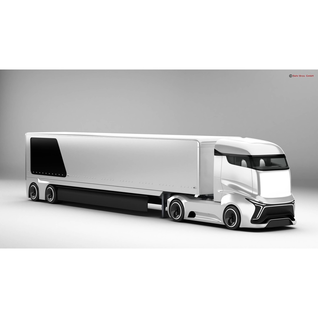 Generic Future Truck EV 3D Model – High Poly Vehicle, FBX, OBJ - View 3