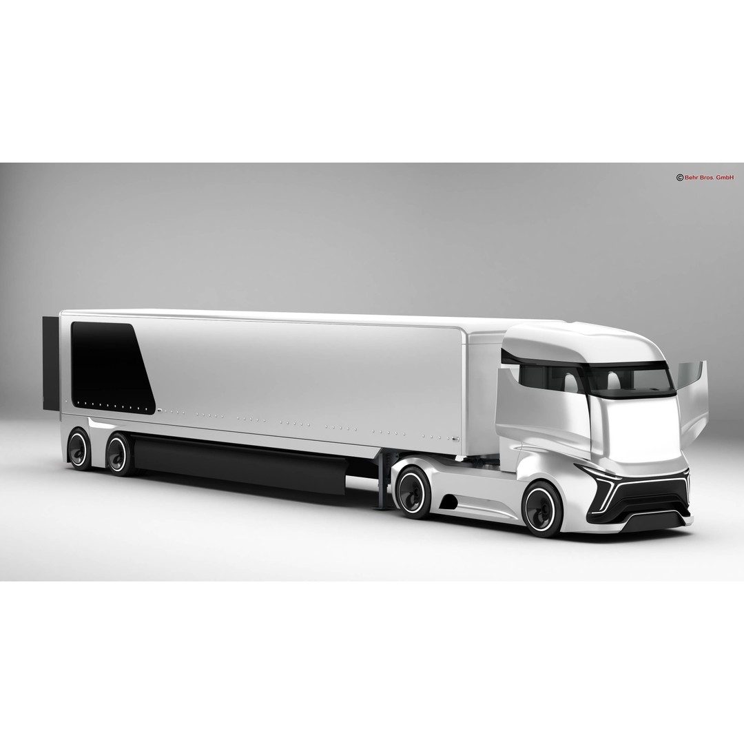Generic Future Truck EV 3D Model – High Poly Vehicle, FBX, OBJ - View 4
