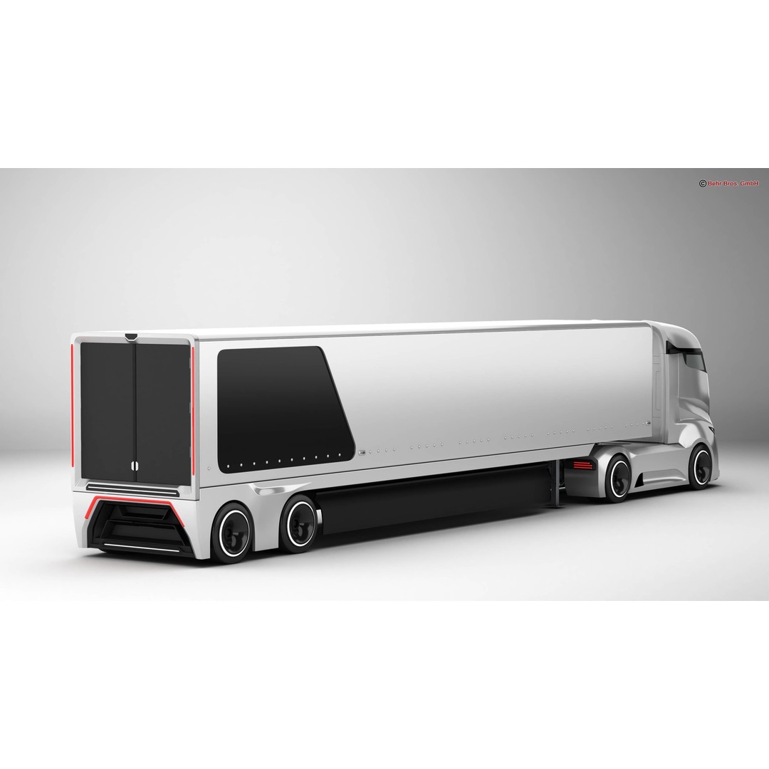 Generic Future Truck EV 3D Model – High Poly Vehicle, FBX, OBJ - View 5