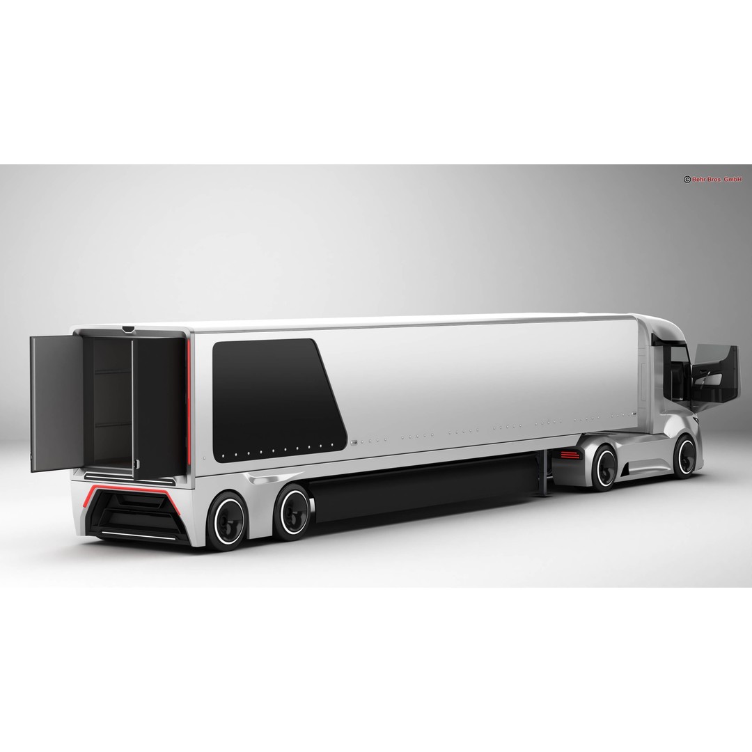 Generic Future Truck EV 3D Model – High Poly Vehicle, FBX, OBJ - View 6