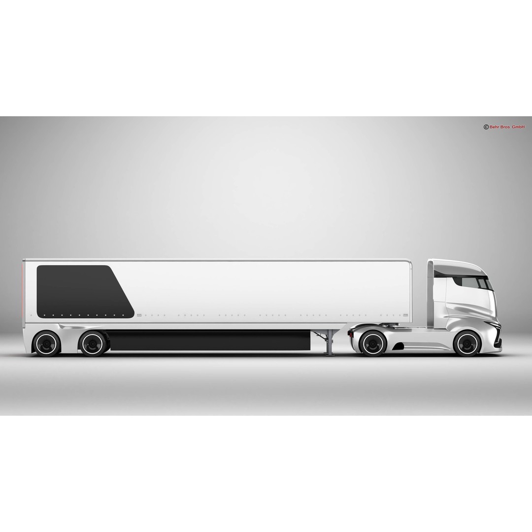 Generic Future Truck EV 3D Model – High Poly Vehicle, FBX, OBJ - View 7