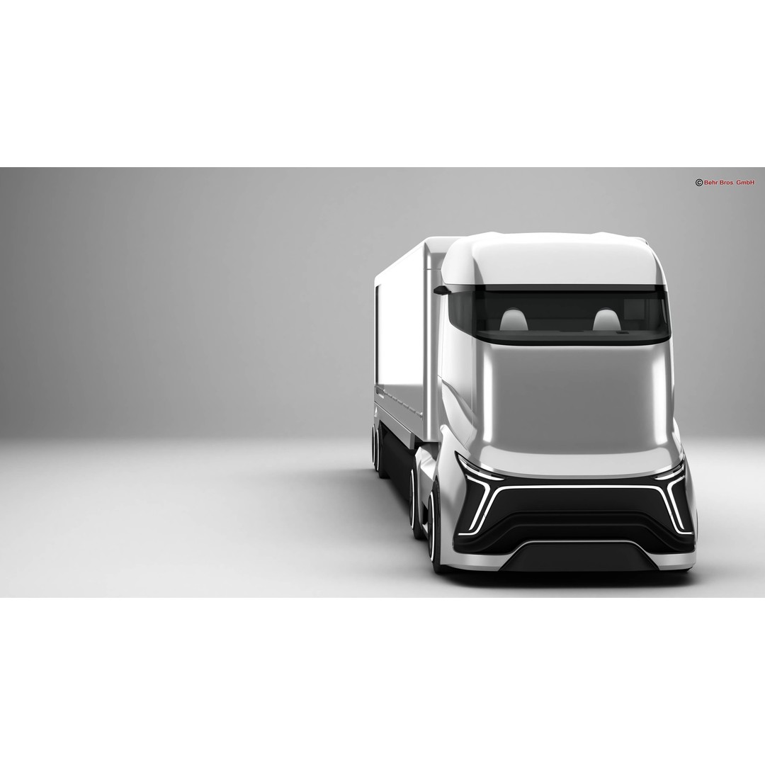 Generic Future Truck EV 3D Model – High Poly Vehicle, FBX, OBJ - View 9