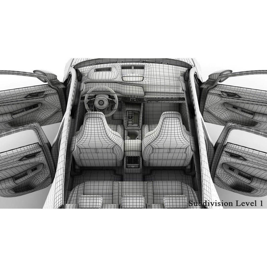 Volkswagen Golf GTI 2021 3D Model – High Poly Compact Car, FBX, OBJ