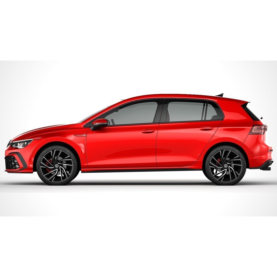 Volkswagen Golf GTI 2021 3D Model – High Poly Compact Car, FBX, OBJ - View 10