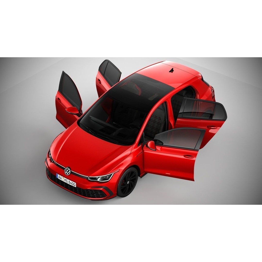 Volkswagen Golf GTI 2021 3D Model – High Poly Compact Car, FBX, OBJ - View 11