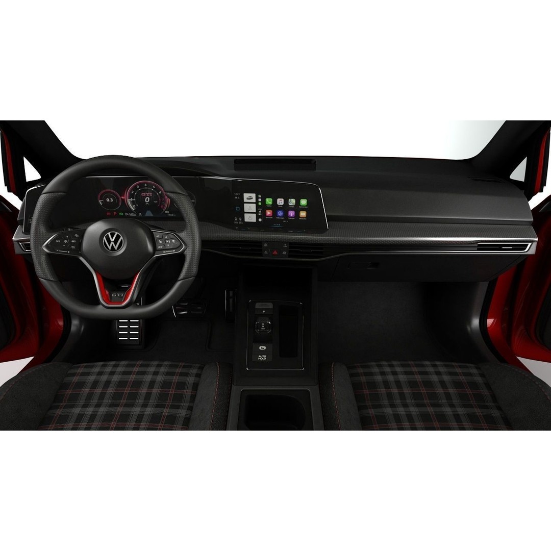 Volkswagen Golf GTI 2021 3D Model – High Poly Compact Car, FBX, OBJ - View 15