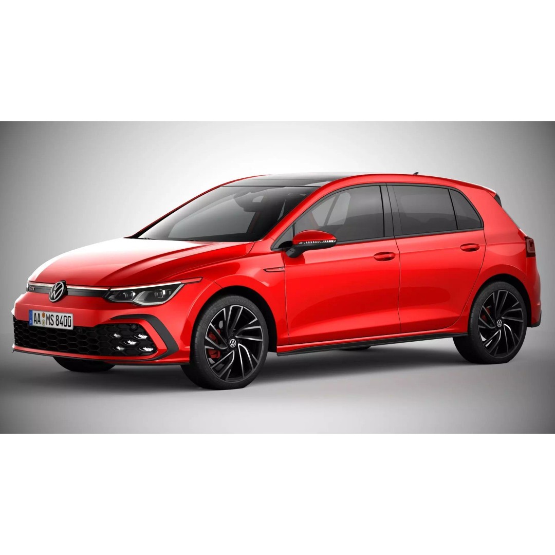 Volkswagen Golf GTI 2021 3D Model – High Poly Compact Car, FBX, OBJ - View 2