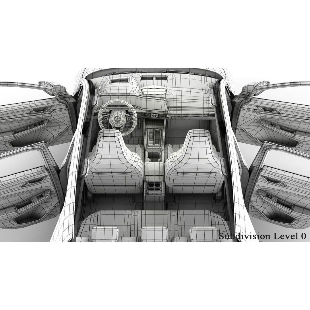 Volkswagen Golf GTI 2021 3D Model – High Poly Compact Car, FBX, OBJ - View 23
