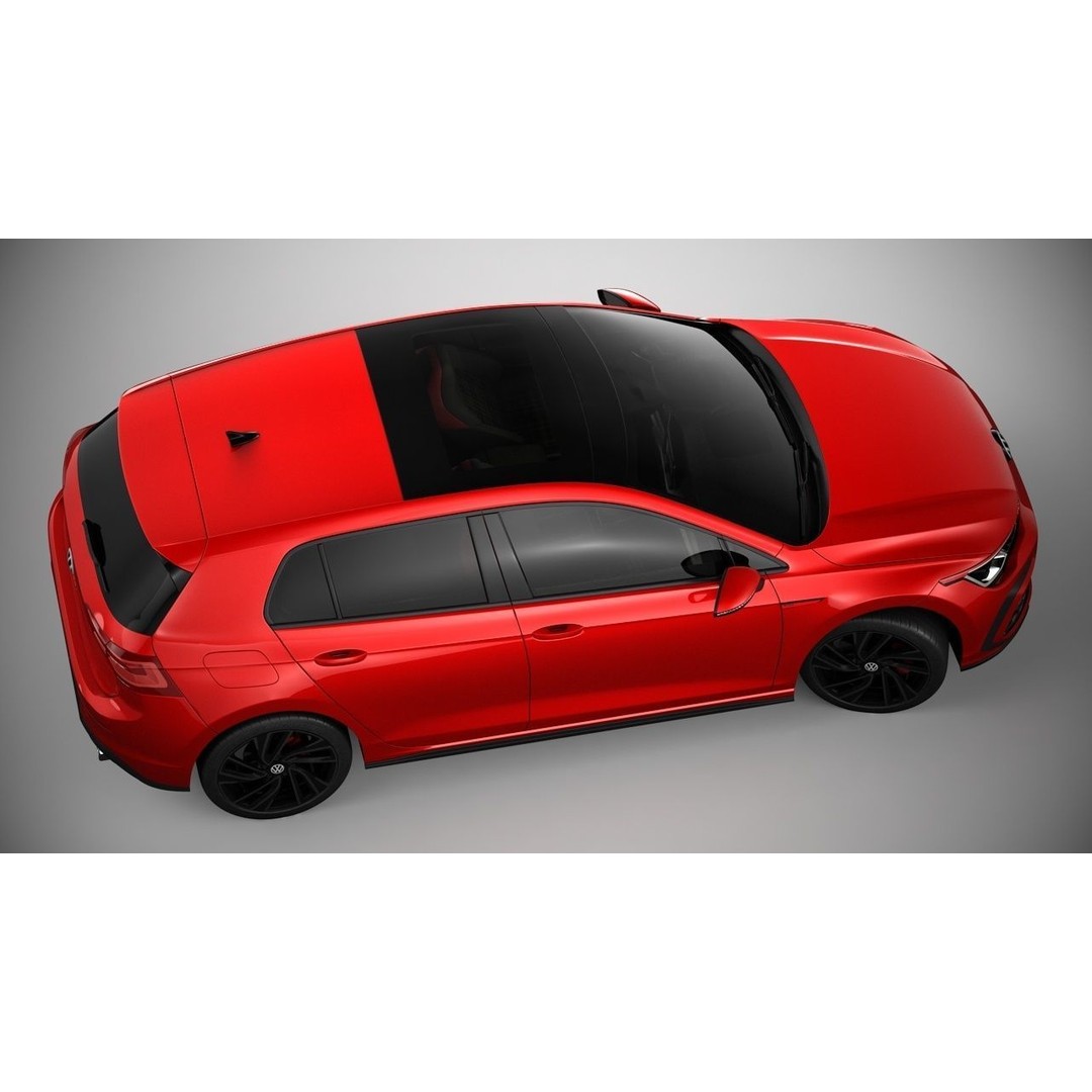 Volkswagen Golf GTI 2021 3D Model – High Poly Compact Car, FBX, OBJ - View 5