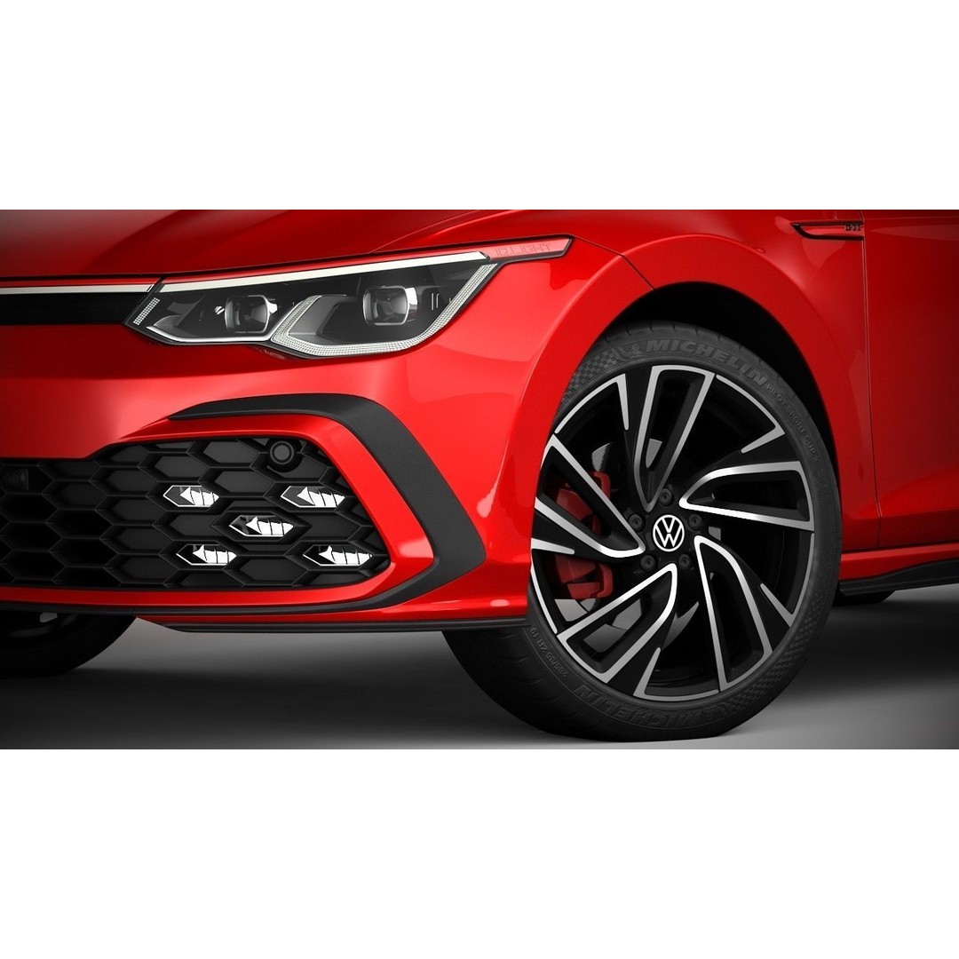 Volkswagen Golf GTI 2021 3D Model – High Poly Compact Car, FBX, OBJ - View 6