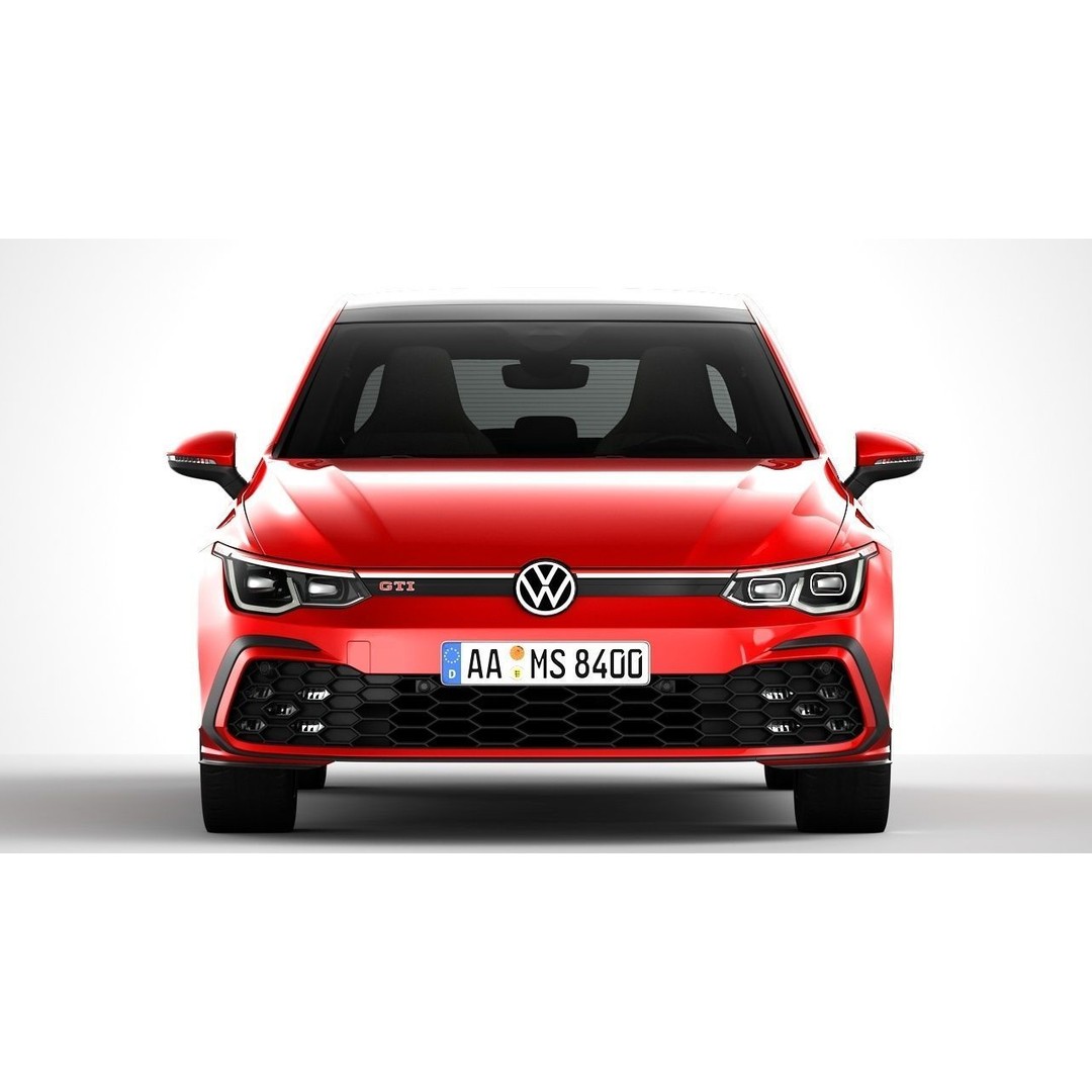 Volkswagen Golf GTI 2021 3D Model – High Poly Compact Car, FBX, OBJ - View 8