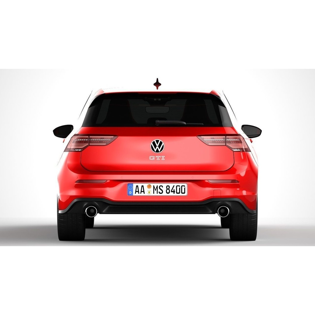 Volkswagen Golf GTI 2021 3D Model – High Poly Compact Car, FBX, OBJ - View 9