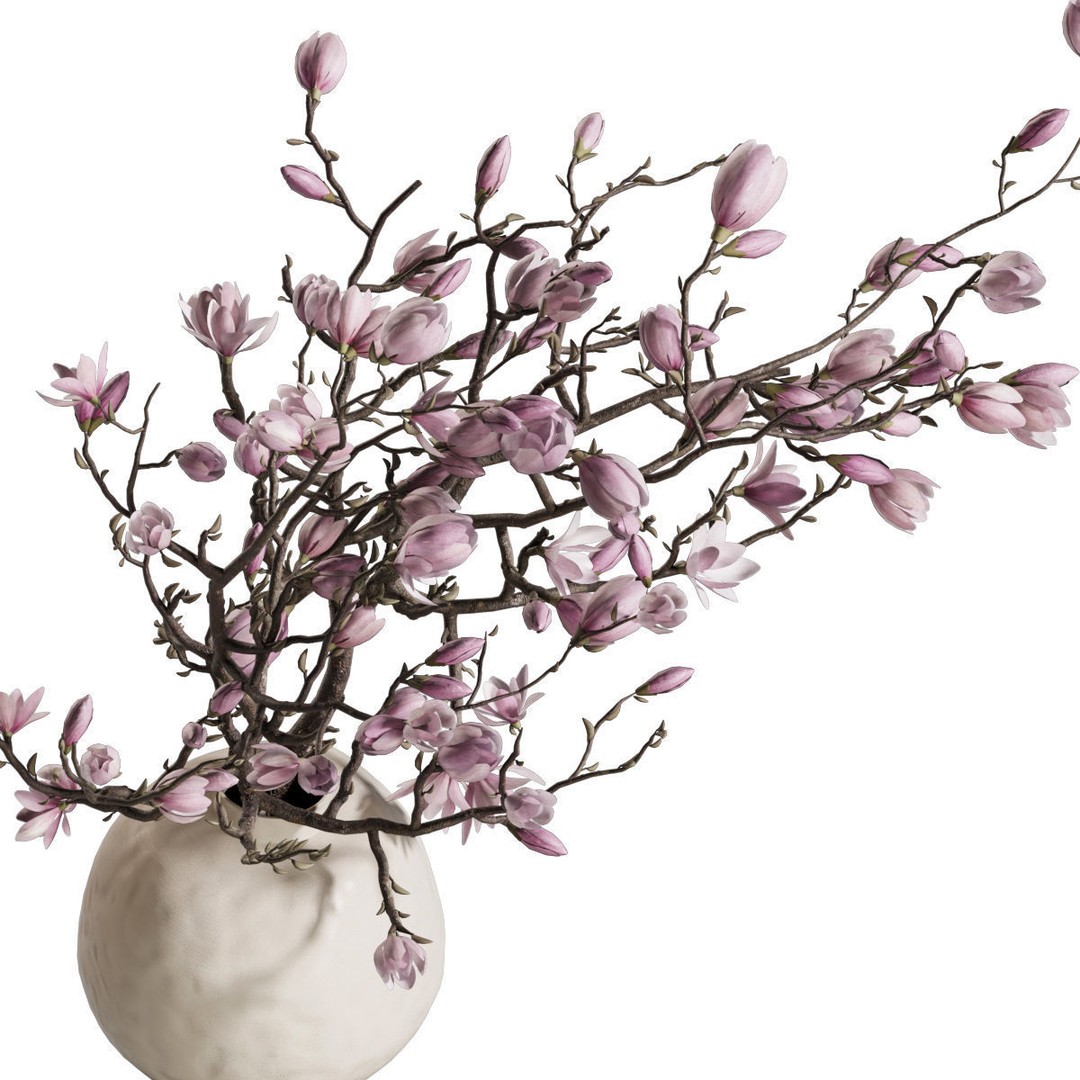 Flower In Vase 3D Model – High Poly Decorative Asset, FBX, OBJ - View 4