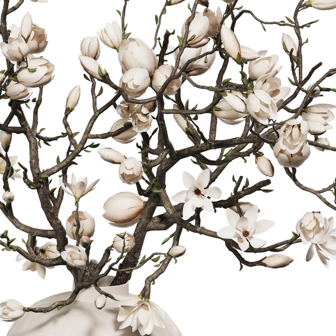 Flower In Vase 3D Model – High Poly Decorative Asset, FBX, OBJ - View 5