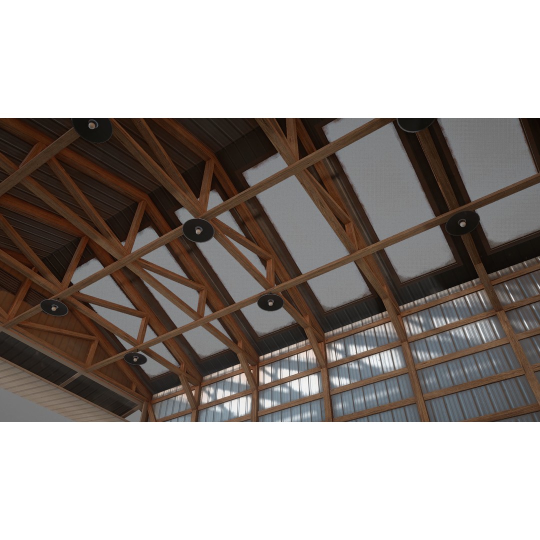 Airfield Hangar 3D Model – Low Poly Game Asset, FBX, OBJ - View 26